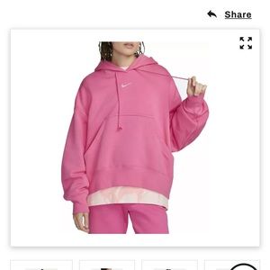 Nike oversized pink sweatshirt